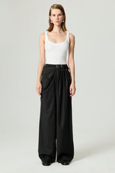 Double-Buckle High-Waist Pants